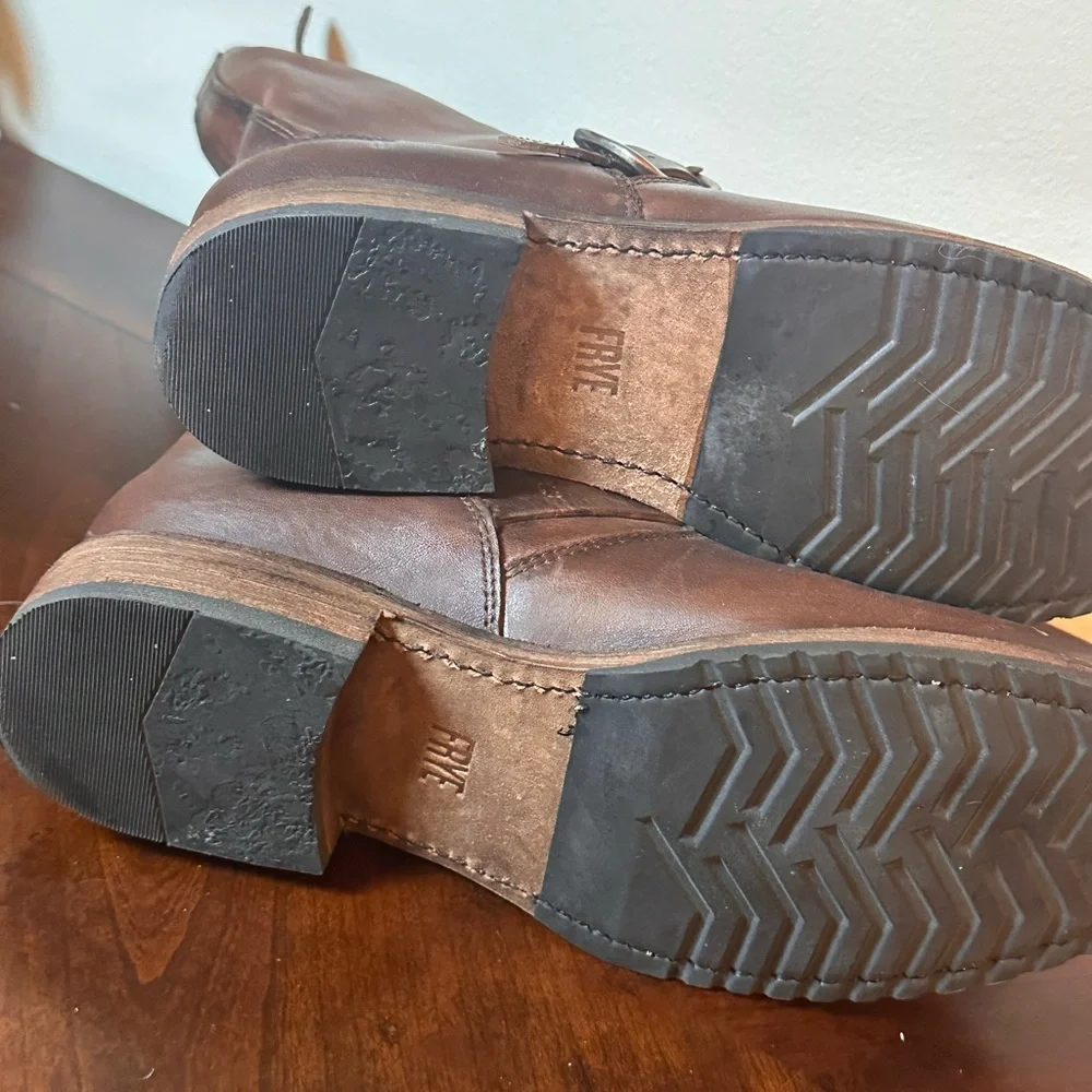 Frye Veronica Flex Women's Leather Bootie Brown Size 9.5 - Picture 6 of 9